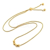 Round Beaded 304 Stainless Steel Pendant Necklaces for Women NJEW-G137-01G-1