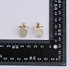 10Pcs Apple Gemstone Charm Pendant Crystal Quartz Healing Natural Stone Pendants Opal Buckle for Jewelry Necklace Earring Making Crafts JX526H-8
