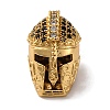 Helmet Shape Rack Plating Brass with Cubic Zirconia Beads KK-S406-15C-1