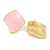 PVD Vacuum Plating 304 Stainless Steel & Enamel Stud Earrings for Women EJEW-G401-02G-02-1