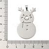 Christmas Theme 304 Stainless Steel Pendants STAS-Q005-01P-02-3