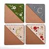4Pcs Letter Personalized Hand Embroidered Corner Bookmarks JX587C-1
