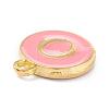 Golden Plated Alloy Enamel Charms ENAM-Q437-14O-2