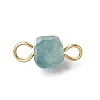 Natural Colorful Tourmaline Faceted Table Cut Cube Links Connector Charms PALLOY-JF04368-01-5