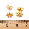 304 Stainless Steel Enamel Stud Earrings EJEW-B009-18G-4