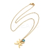 304 Stainless Steel Glass Drill Birth Stone Constellation Pendant Necklaces LS-STAS-D305-08G-L-3