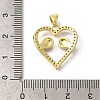 Brass Micro Pave Clear Cubic Zirconia Enamel Pendants KK-M297-16G-3