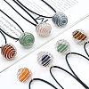 DIY Gemstone Cage Necklace Making Kit DIY-HY0001-34-4