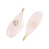 Natural Rose Quartz Pendants G-D357-03E-2