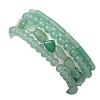 Natural Green Aventurine Beaded Stretch Bracelet Sets BJEW-JB10782-5
