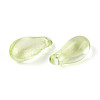 Transparent Glass Teardrop Charms GLAA-T030-03E-2