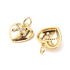 Brass Micro Pave Clear Cubic Zirconia Pendants ZIRC-P094-08G-RS-3