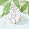 Anti-Tarnish 304 Stainless Steel Flower Open Cuff Rings RJEW-M047-11P-5