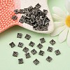 Brass Rhinestone Spacer Beads RB-A013-6x6-01B-NF-5