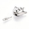 Brass & Handmade Lampwork Box Clasps KK-P291-29P-4
