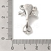 Brass Micro Pave Clear Cubic Zirconia Fold Over Clasps KK-K389-101P-3