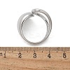 304 Stainless Steel Cuff Rings for Women RJEW-A063-01A-P-3