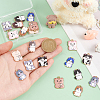 20Pcs 10 Styles Printed Alloy Pendants FIND-PH0021-07-3