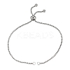 Adjustable 304 Stainless Steel Slider Bracelets Making STAS-CJ0002-40P-1