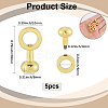 5Pcs Brass Zipper Insert Buckles FIND-SP0004-11G-2