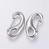Tarnish Resistant 304 Stainless Steel Push Gate Snap Keychain Clasp Findings STAS-G039-03P-2