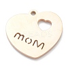 304 Stainless Steel Pendants STAS-B016-08RG-2