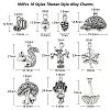 100Pcs 10 Styles Autumn Tibetan Style Alloy Pendants TIBEP-CJ0002-56-2