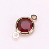 Brass Pave Glass Connector Charms FIND-WH0420-93KCG-04-1