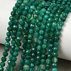 Natural Green Onyx Agate(Dyed & Heated) Beads Strands X-G-D347-A04-4mm-1