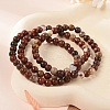 Natural Red Jasper Bead Stretch Bracelets X-BJEW-K212-A-012-1