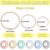 36Pcs 18 Styles Rubber Cover Stainless Steel Wire Cable Keychains FIND-SC0013-72-2
