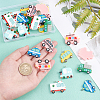 28Pcs 7 Style Resin Pendants FIND-SC0002-80-3
