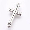 Brass Micro Pave Cubic Zirconia Links ZIRC-E152-43P-RS-2