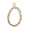 Bohemian Brass & Colorful Glass Seed Beads Double Layer Anklets AJEW-Z046-04G-2