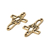 201 Stainless Steel Religion Hollow Praying Hand Cross Links Connector Charms STAS-K310-03G-2