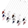 Natural & Synthetic Mixed Stone Hexagonal Pointed Dowsing Pendulums G-A024-B-1