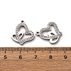 304 Stainless Steel Clay Rhinestone Pendants STAS-P406-17H-P-3