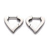 Tarnish Resistant 304 Stainless Steel Huggie Hoop Earrings STAS-J033-16P-2
