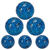 6Pcs 2 Styles Glass Mosaic Foam Ball Christmas Decorations AJEW-UN0002-83B-1