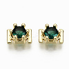 Brass Micro Pave Cubic Zirconia Cabochons KK-S061-48G-C-NR-1