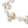 Alloy Shape Shell & Starfish Link Bracelets BJEW-JB11842-3