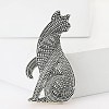 Persian Cat Alloy Brooches JEWB-Q004-03AS-1
