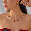 Alloy Rhinestone Snowflake Pendant Necklace & Stud Earrings Set for Women FS-WGDD9A4-07-2
