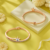 3Pcs 3 Colors Alloy Rhinestone Hinged Bangles for Women BJEW-HY0001-20-3
