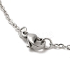 Non-Tarnish 201 Stainless Steel Pendnat Necklace with Cable Chains LS-NJEW-E102-01P-04-3