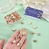 50Pcs 5 Colors Alloy Enamel Beads FIND-SC0022-64-3