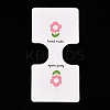 Folding Flower Pattern Paper Jewlery Display Cards for Necklaces CDIS-T004-22-1