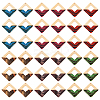 36Pcs 6 Colors Spray Painted Wood Big Pendants WOOD-TA0001-80-2