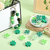 20Pcs 4 Styles Clover Food Grade Silicone Beads SIL-SC0002-57-4