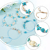 4Pcs 4 Style Turtle & Starfish & Round Synthetic Green Turquoise Braided Beaded Bracelets Sets BJEW-SC0001-43-5